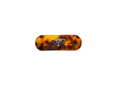 PRADA Plexiglas Hair Clip "Beige/Tortoise Color"