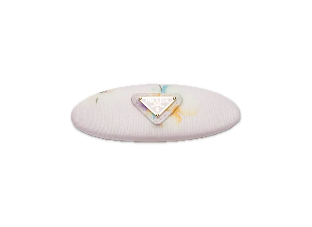 PRADA Printed Re-Nylon Hair Clip "Pink"