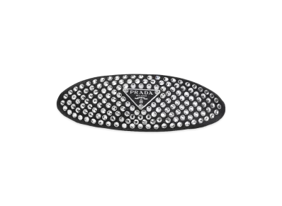 PRADA Women's Brass Hair Clip "Black"