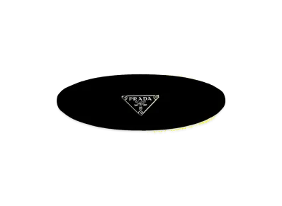 PRADA Women's Brass Hair Clip "Black"