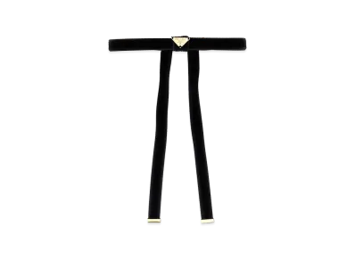 PRADA Women's Velvet Hair Clip "Black"