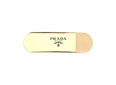 PRADA Women's Metal Hair Clip "Gold"