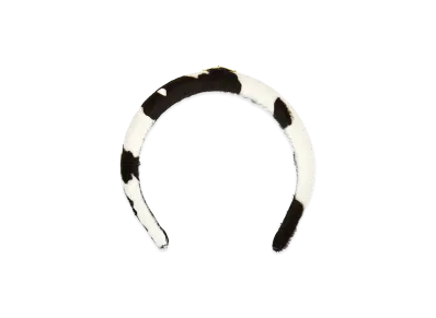 PRADA Women's Printed Calf Hair Headband "Animal Print"