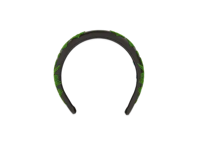 PRADA Women's Nappa Leather Hairband "Green"