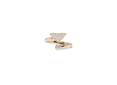 PRADA Eternal Gold Contrarie Ring in Yellow Gold with Diamonds
