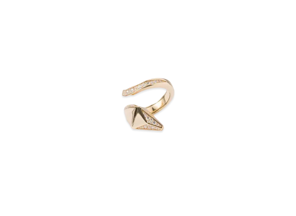 PRADA Eternal Gold Snake Ring in Yellow Gold and Diamonds