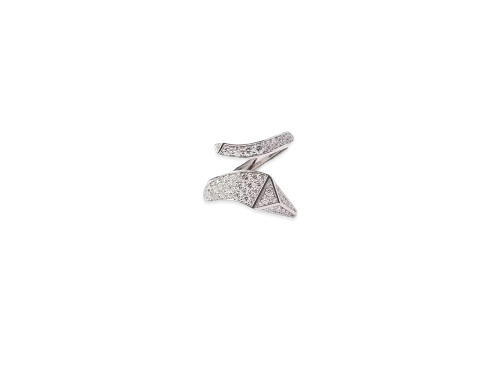 PRADA Eternal Gold Snake Mini Ring in White Gold and Diamonds