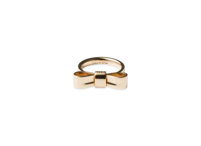 PRADA Eternal Gold Bow Signet Ring "Yellow Gold"