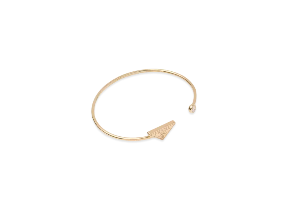 PRADA Eternal Gold Bangle Bracelet in Yellow Gold with Diamond