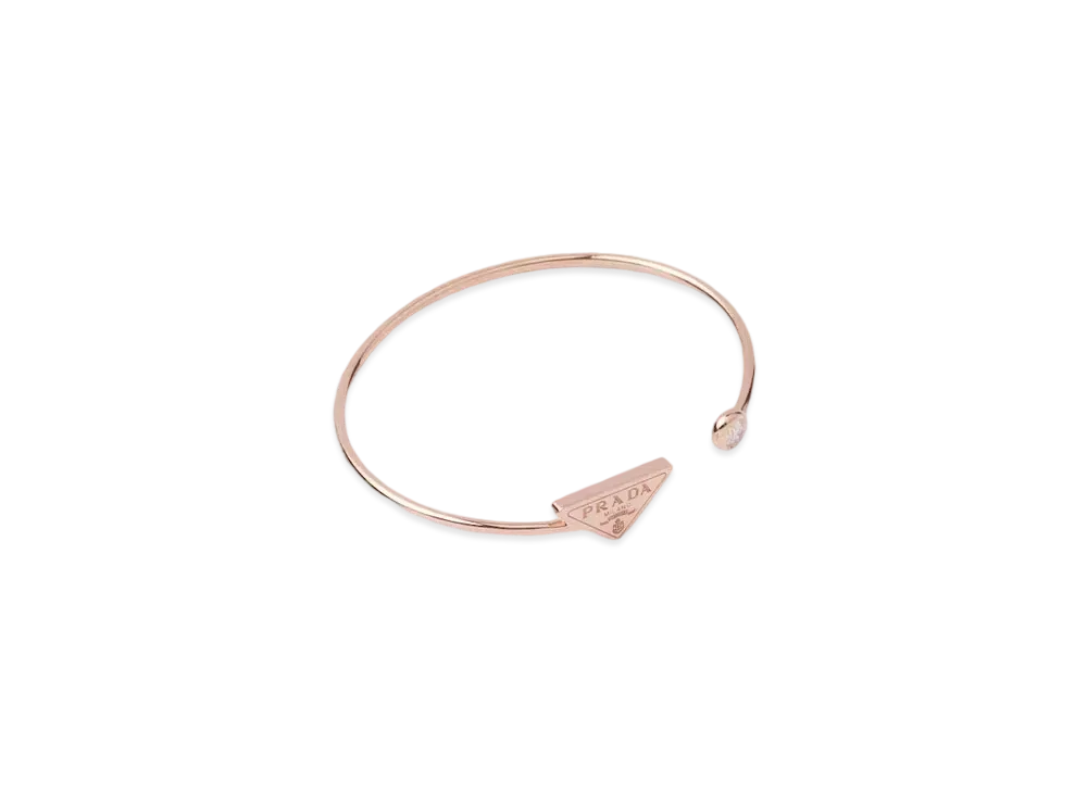 PRADA Eternal Gold Bangle Bracelet in Pink Gold with Diamond
