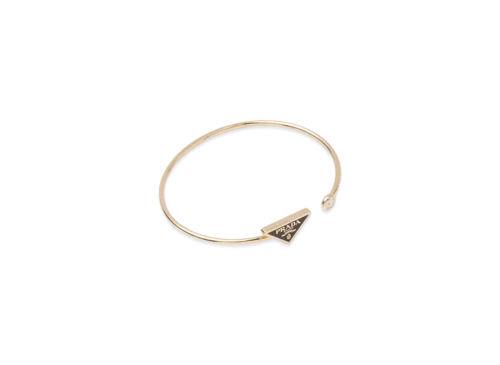 PRADA Eternal Gold Bangle Bracelet in Yellow Gold with Diamond