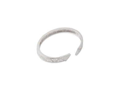 PRADA Eternal Gold Bangle Bracelet in White Gold with Pave Diamonds