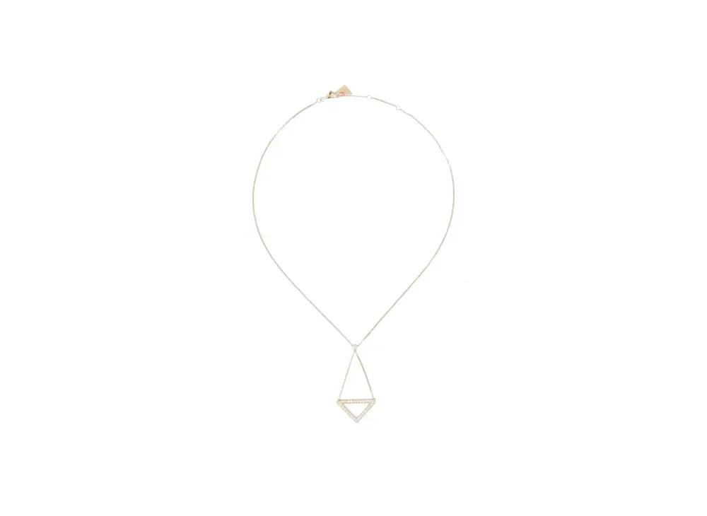 PRADA Eternal Gold Cut-Out Pendant Necklace in Yellow Gold with Diamonds