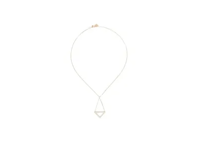 PRADA Eternal Gold Cut-Out Pendant Necklace in Yellow Gold with Diamonds