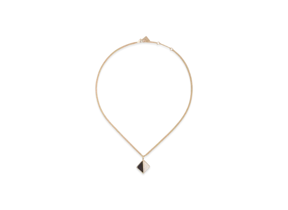 PRADA Eternal Gold Pendant Necklace in Yellow Gold with Diamonds and Onyx