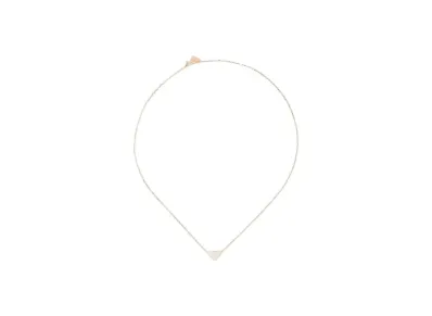 PRADA Eternal Gold Micro Triangle Pendant Necklace in Yellow Gold and Diamonds