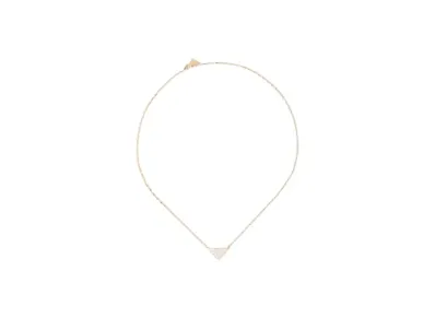 PRADA Eternal Gold Eternal Mini Triangle Pendant Necklace in Yellow Gold and Diamonds