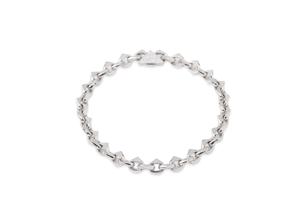 PRADA Eternal Gold Chain Necklace in White Gold with Pave Diamonds