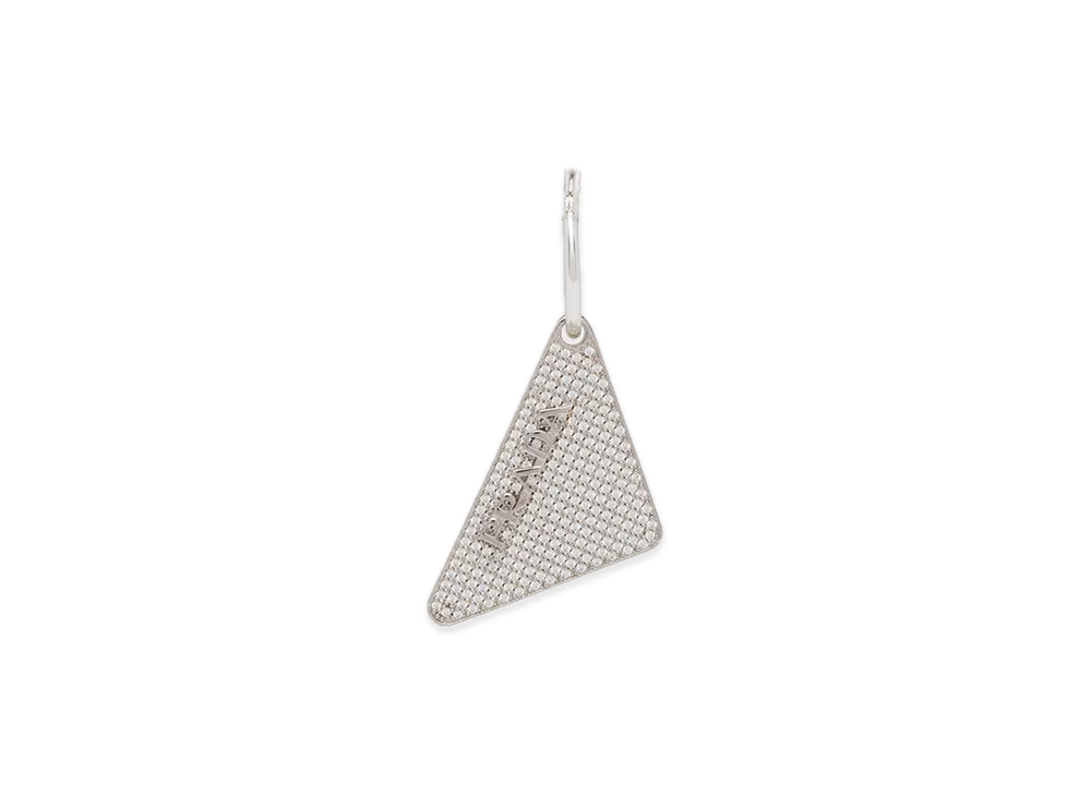 PRADA Crystal Logo Jewel Earring for Left Ear "Crystal"