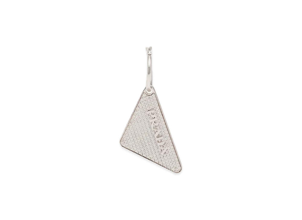 PRADA Crystal Logo Jewel Earring for Right Ear "Crystal"