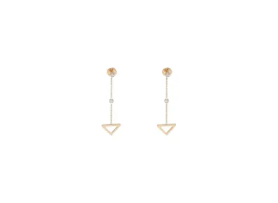 PRADA Eternal Gold Cut-Out Drop Earrings in Yellow Gold with Diamonds
