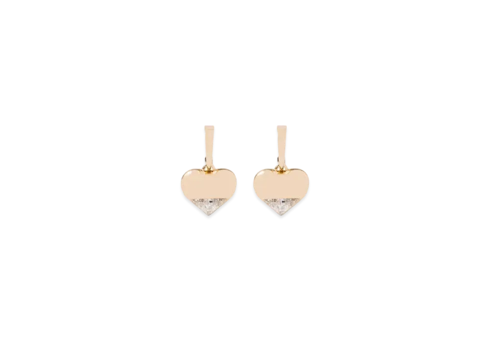 PRADA Eternal Gold Pendant Earrings in Yellow Gold and Laboratory-Grown Diamonds