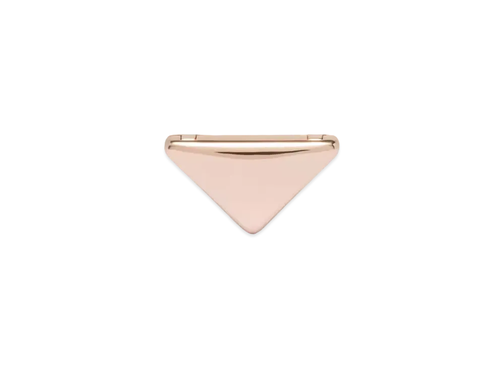 PRADA Eternal Gold Small Triangle Brooch in Pink Gold