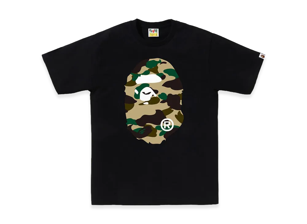 A BATHING APE Big Ape Head Tee "Black/Yellow"