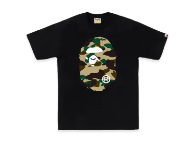 A BATHING APE Big Ape Head Tee "Black/Yellow"