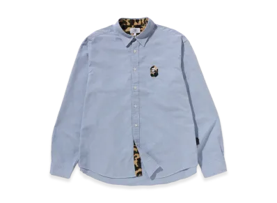 A BATHING APE One Point Relaxed Fit Shirts "Sax"