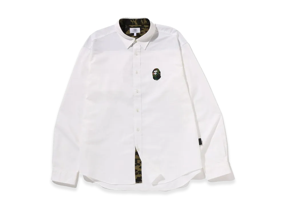 A BATHING APE One Point Relaxed Fit Shirts "White"