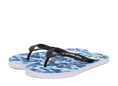 A BATHING APE ABC Camo Beach Sandals "Blue"