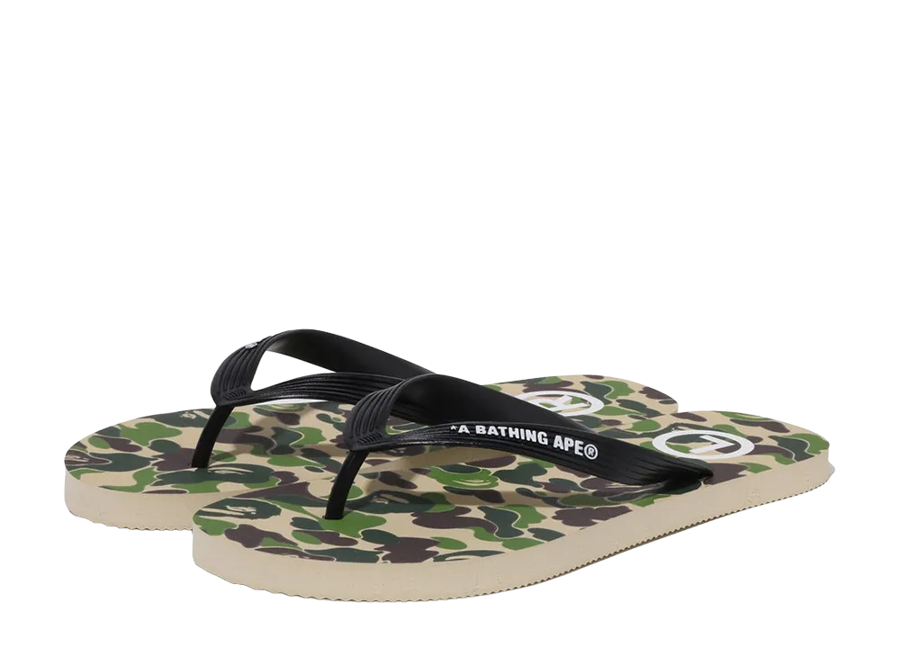 A BATHING APE ABC Camo Beach Sandals "Green"