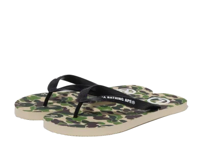 A BATHING APE ABC Camo Beach Sandals "Green"