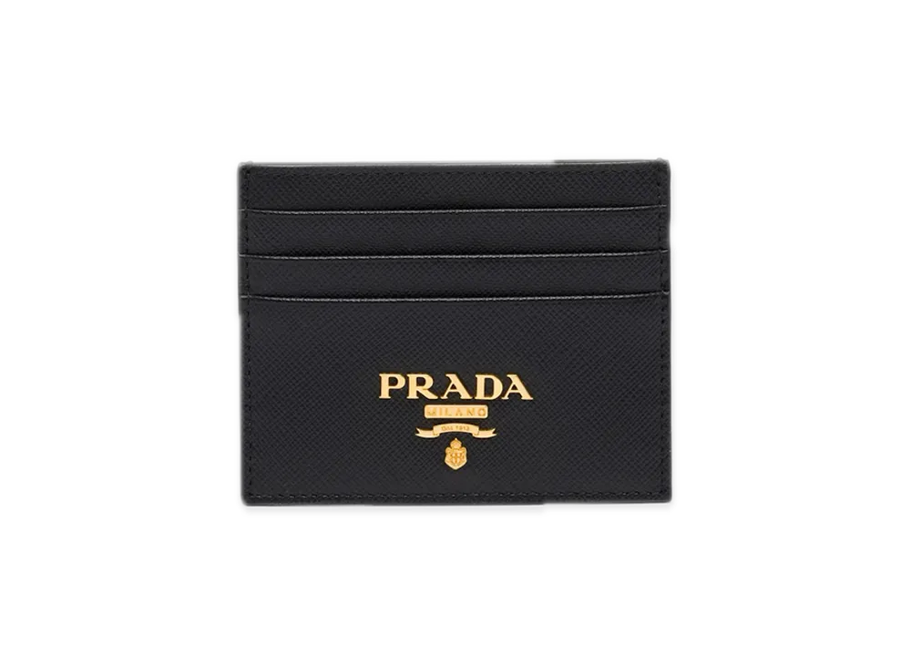 PRADA Saffiano Leather Card Holder "Black"