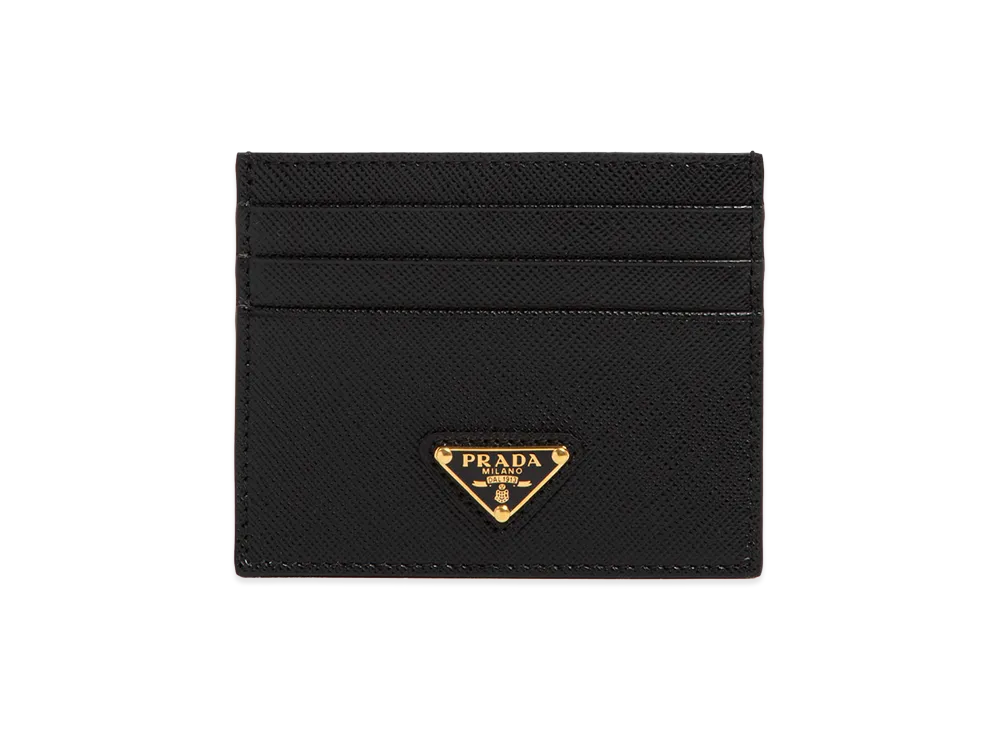 PRADA Women's Re-Nylon And Saffiano Cardholder "Black"