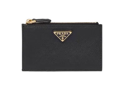 PRADA Women's Saffiano Cardholder "Black"