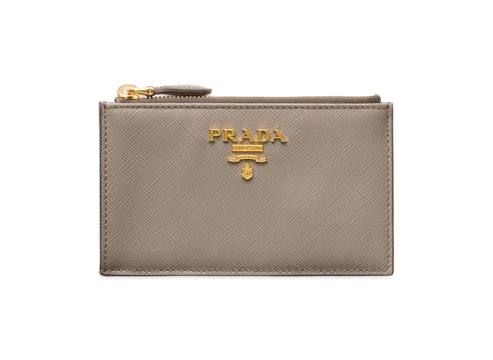 PRADA Saffiano Multicolor Card Case "Clay/Water Lily"