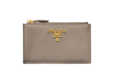 PRADA Saffiano Multicolor Card Case "Clay/Water Lily"