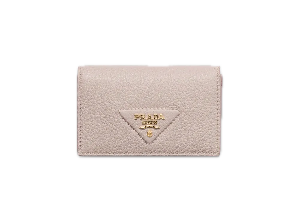 PRADA Leather Card Case "Water Lily"