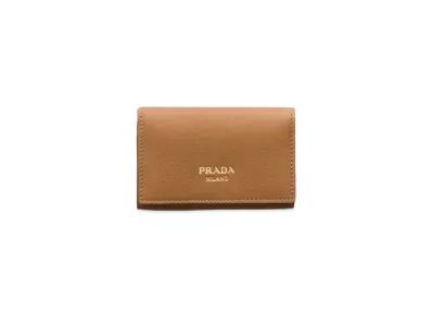 PRADA Leather Card Holder "Camel"