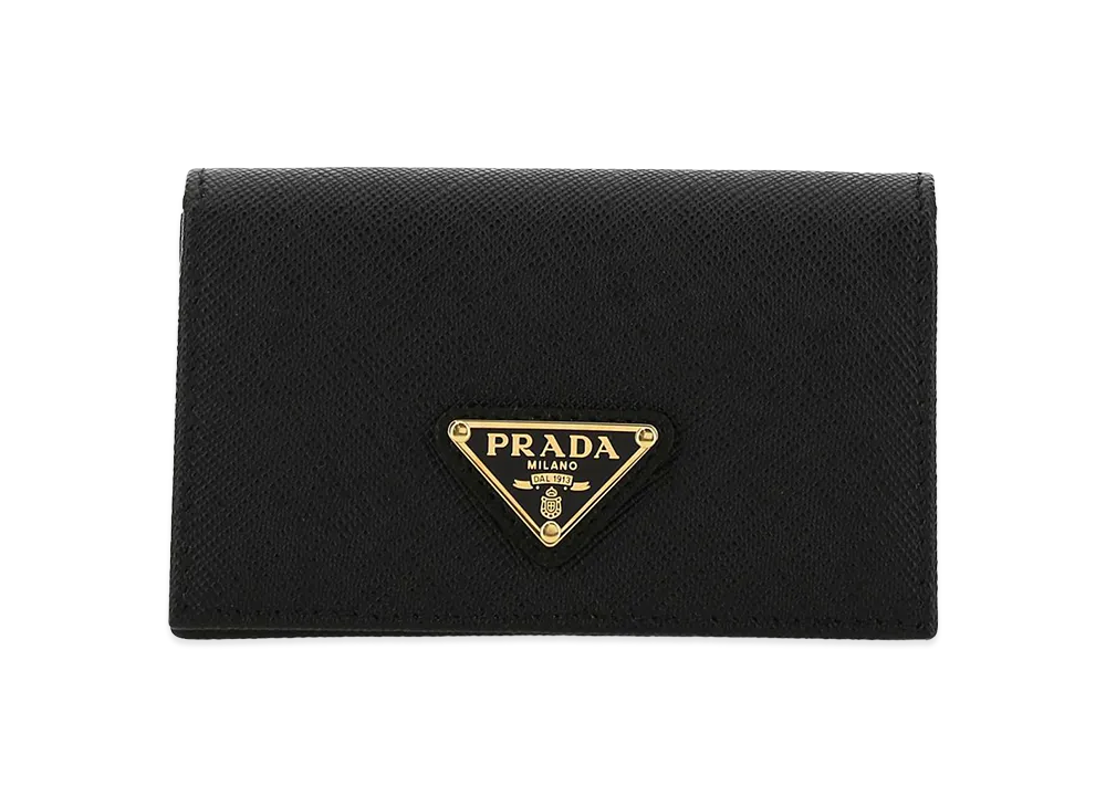PRADA Women's Leather Card Holder "Black"