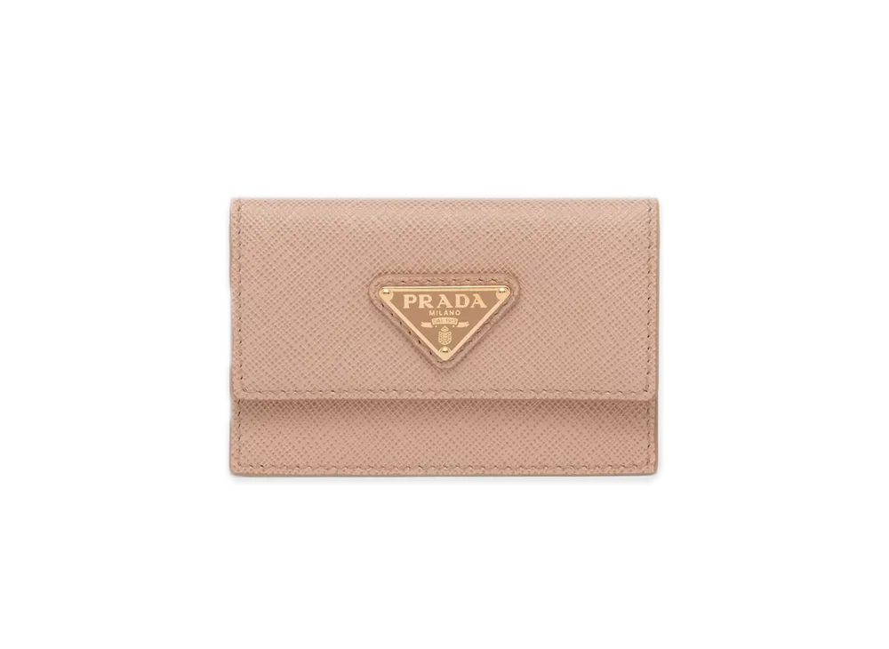 PRADA Saffiano Leather Card Case "Pink Beige"
