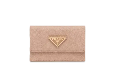 PRADA Saffiano Leather Card Case "Pink Beige"