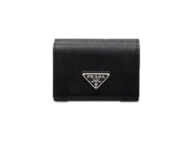 PRADA Saffiano Triangle Wallet "Black"