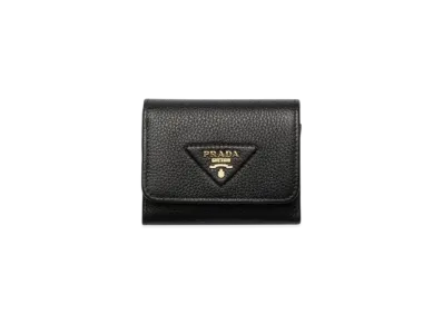 PRADA Small Leather Wallet "Black"