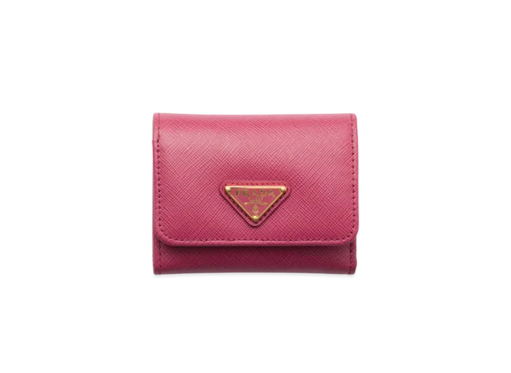 PRADA Small Saffiano Leather Wallet "Pink"