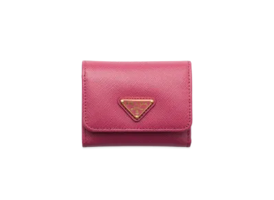 PRADA Small Saffiano Leather Wallet "Pink"