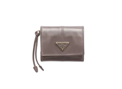 PRADA Small Leather Wallet "Gray"
