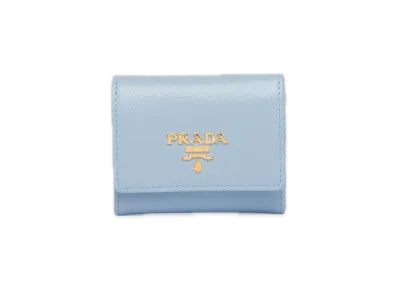 PRADA Saffiano Multicolor Wallet "Light Blue/Blue"